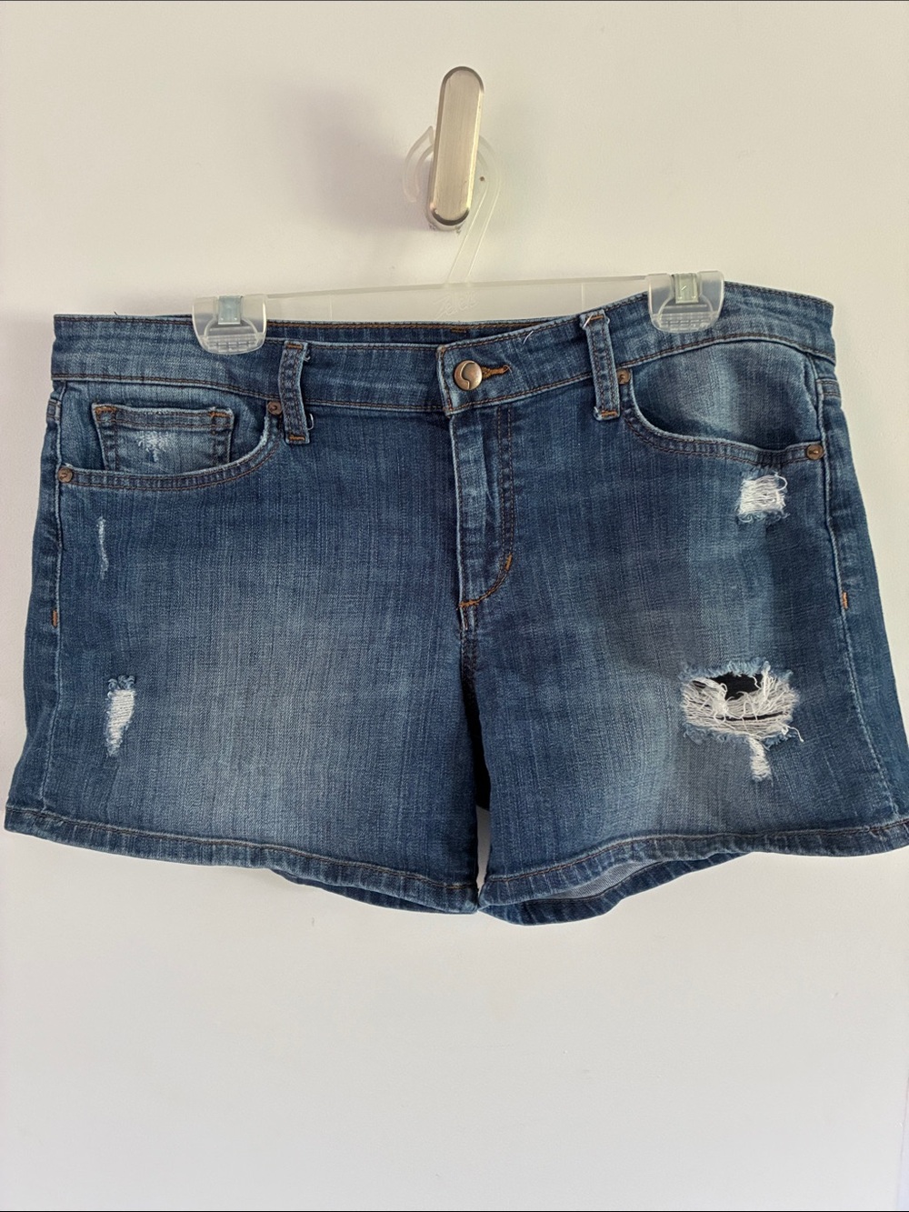 Joe's Jeans Distressed Denim Shorts - Blue Wash jorts daisy duke beach swim